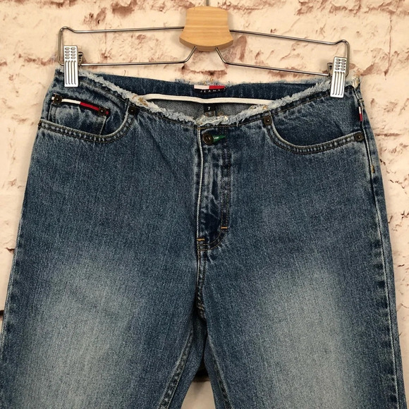 Vintage Tommy Jeans Frayed WB‎ Hipster Flare Jeans - Picture 3 of 8